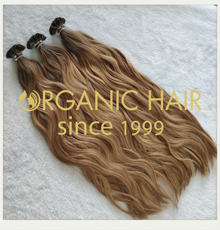 Human full cuticle hair pre bonded natural straight flat tip CNY007
